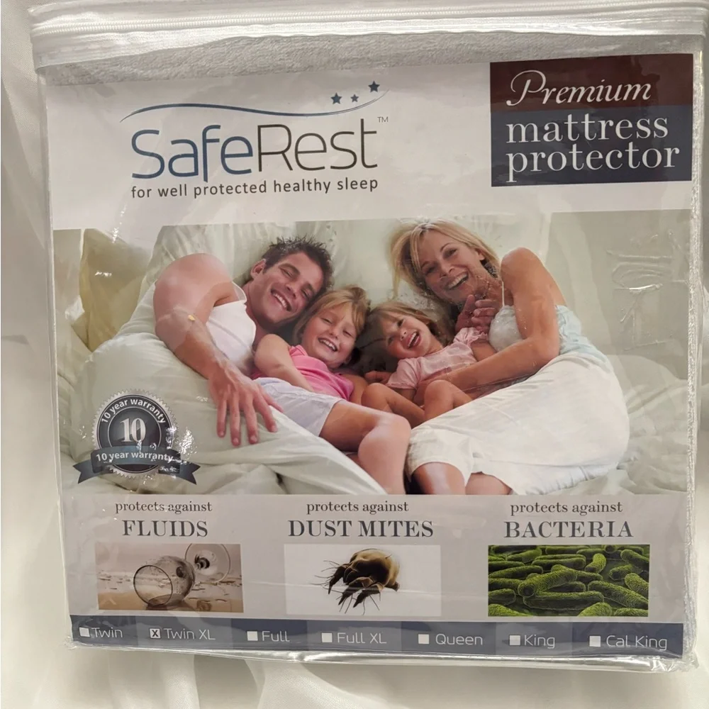 🌟 NWT SafeRest Premium Waterproof Twin XL Mattress Protector